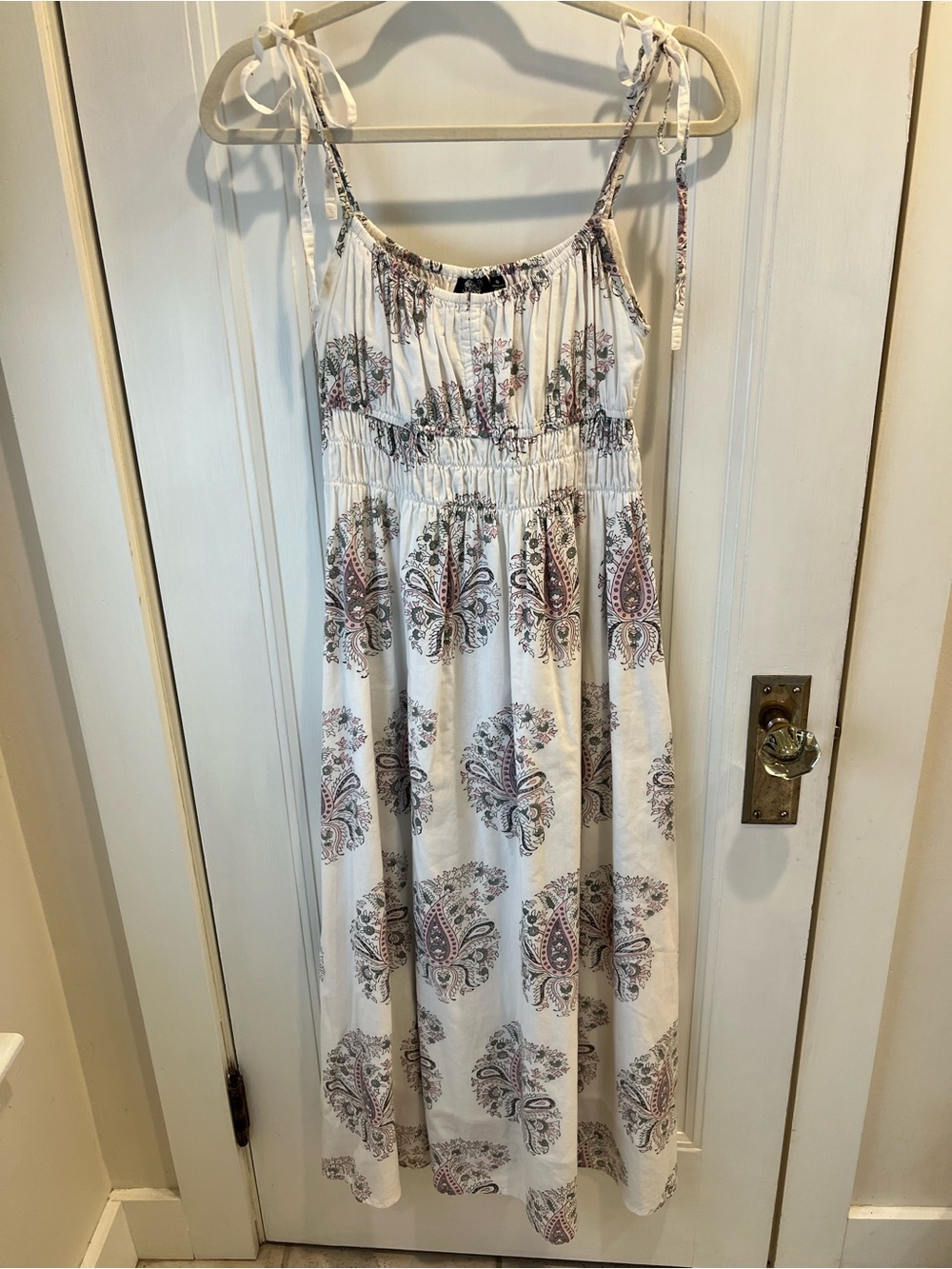 Madison Mathews Tie-Shoulder Maxi Dress